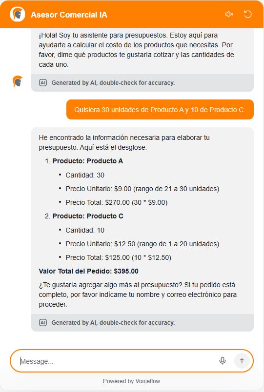 Demo Asesor de Ventas con IA